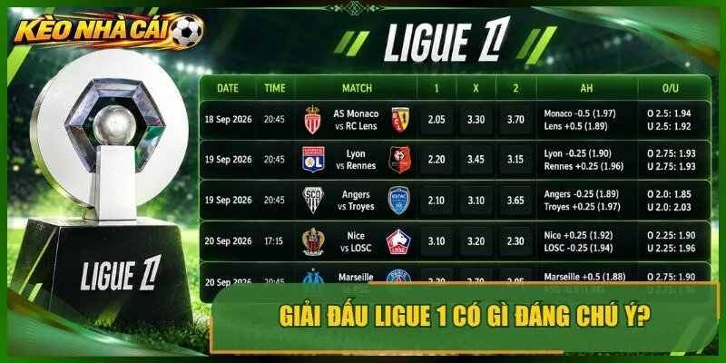Giải đấu ligue 1 có gì đáng chú ý?